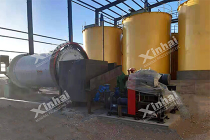 ball mill and leaching tanks
